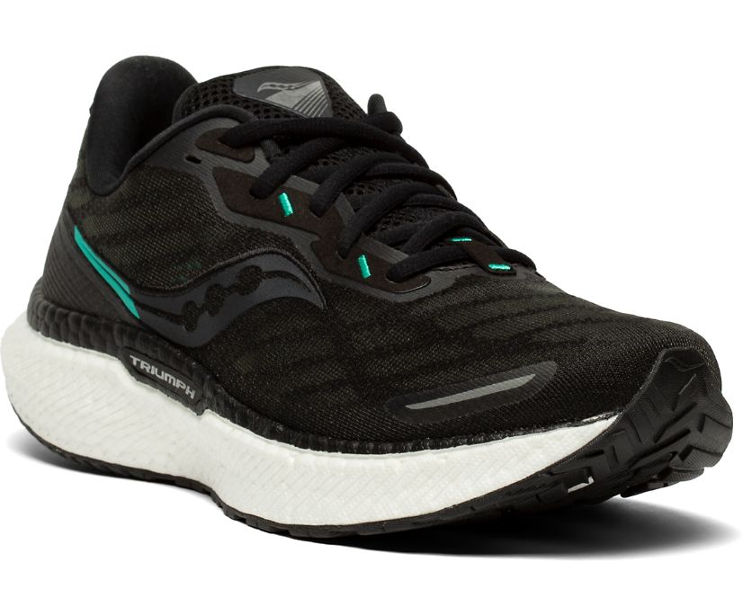 Saucony Triumph 19 Breda Löparskor Dam Svarta Vita | Sverige 922ZUT